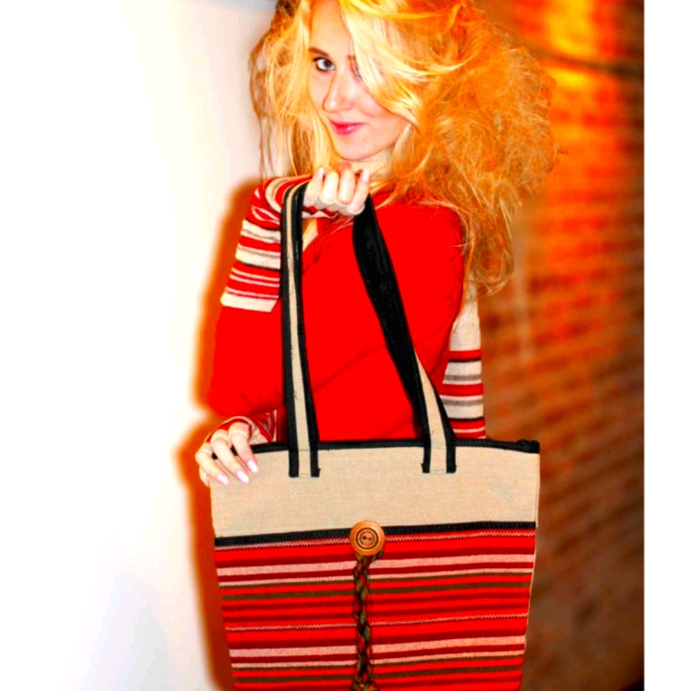 "AYDEE" ZIPPER TOTE